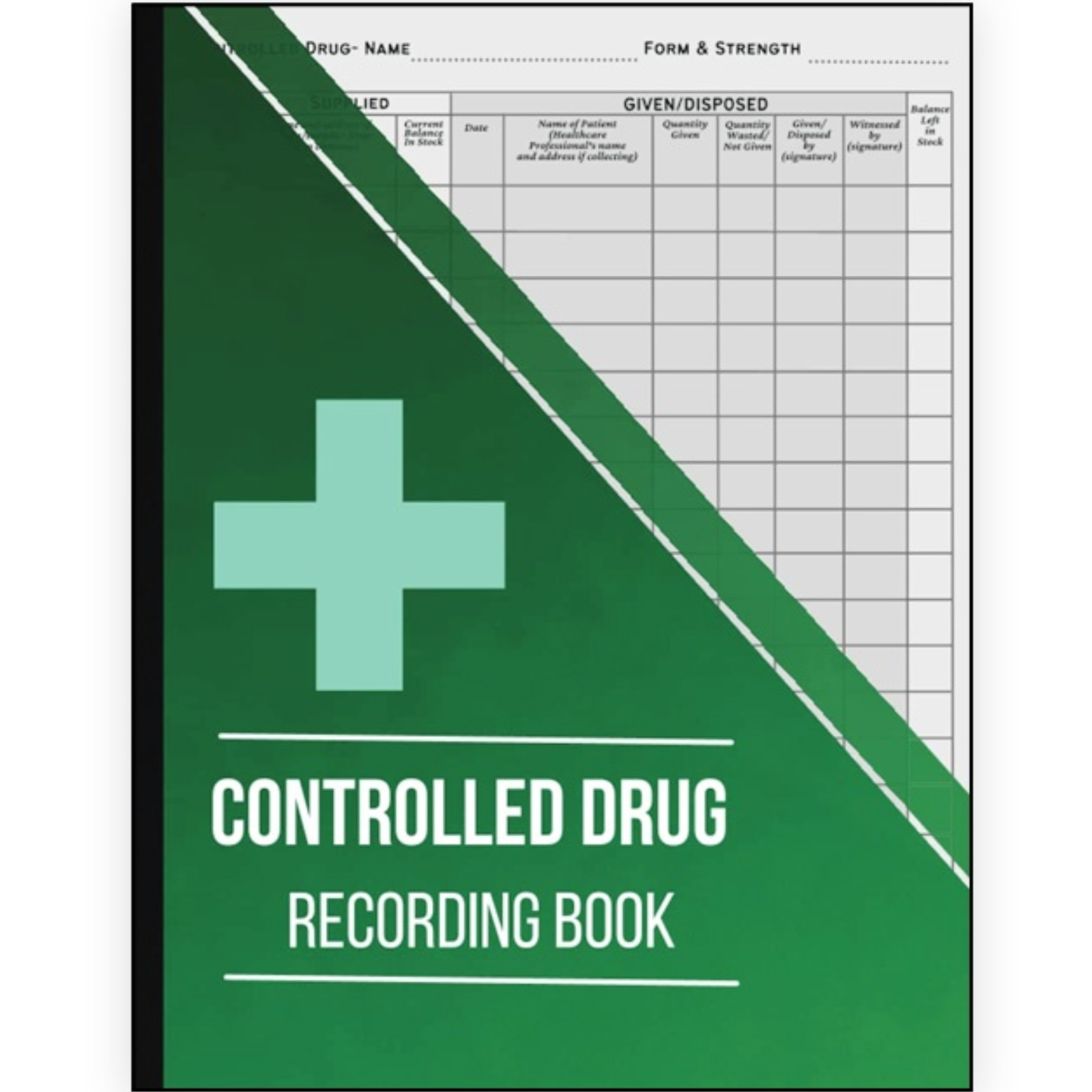 Untitled-design-_49_ Controlled Drug Register - Hardback (100 pages) - Image 1